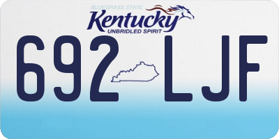 KY license plate 692LJF