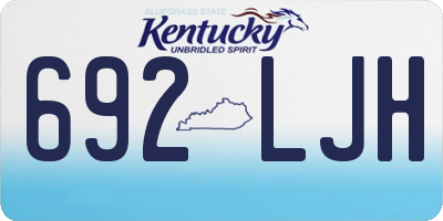 KY license plate 692LJH
