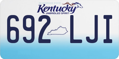KY license plate 692LJI