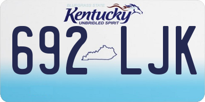 KY license plate 692LJK