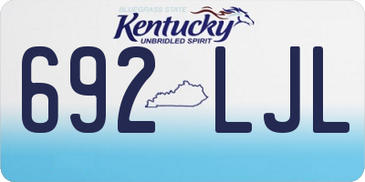 KY license plate 692LJL