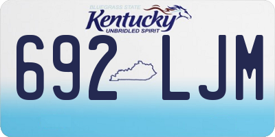 KY license plate 692LJM