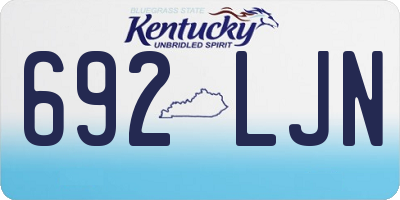 KY license plate 692LJN
