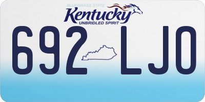 KY license plate 692LJO