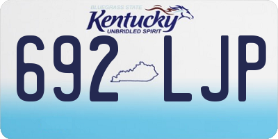 KY license plate 692LJP