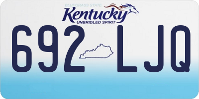 KY license plate 692LJQ