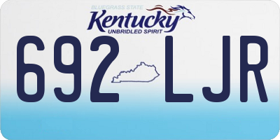 KY license plate 692LJR