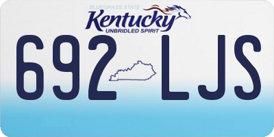 KY license plate 692LJS