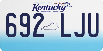 KY license plate 692LJU