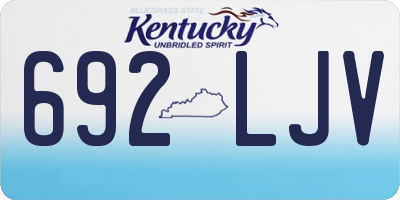 KY license plate 692LJV