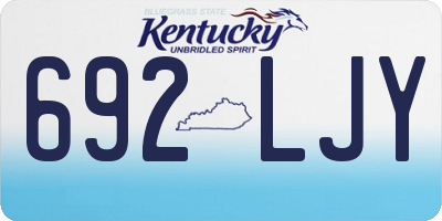 KY license plate 692LJY