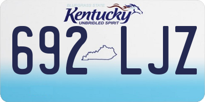 KY license plate 692LJZ