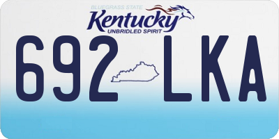 KY license plate 692LKA