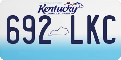 KY license plate 692LKC
