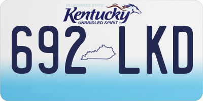 KY license plate 692LKD