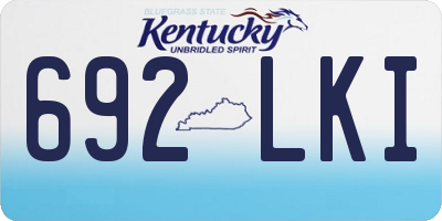KY license plate 692LKI