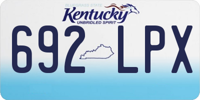 KY license plate 692LPX