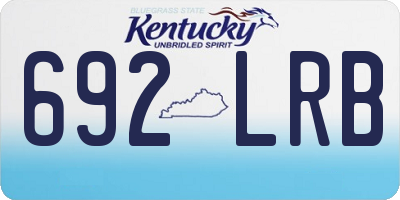 KY license plate 692LRB