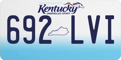 KY license plate 692LVI