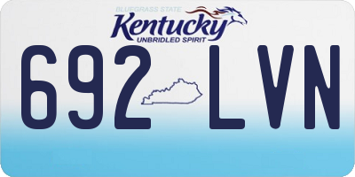 KY license plate 692LVN