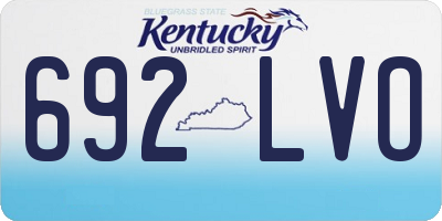 KY license plate 692LVO