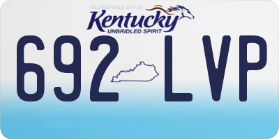 KY license plate 692LVP