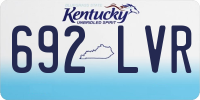 KY license plate 692LVR