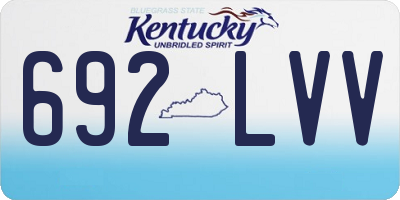 KY license plate 692LVV