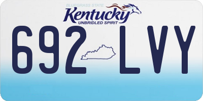 KY license plate 692LVY