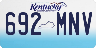 KY license plate 692MNV