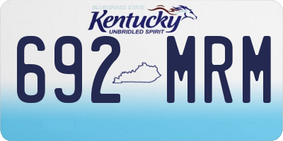 KY license plate 692MRM