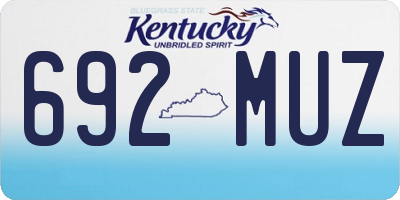 KY license plate 692MUZ
