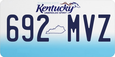 KY license plate 692MVZ