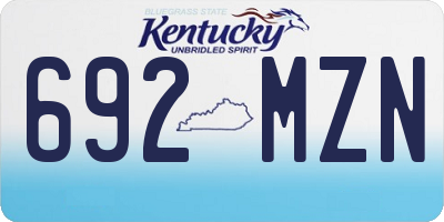 KY license plate 692MZN
