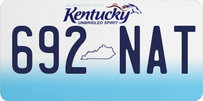 KY license plate 692NAT