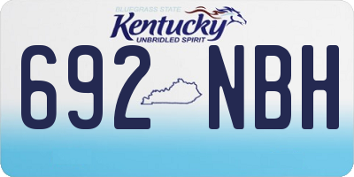 KY license plate 692NBH
