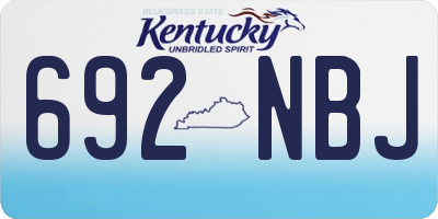 KY license plate 692NBJ