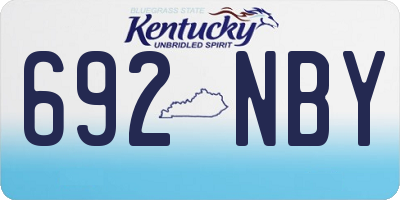 KY license plate 692NBY