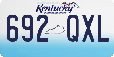 KY license plate 692QXL