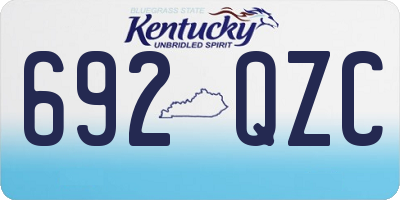 KY license plate 692QZC