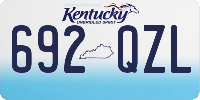 KY license plate 692QZL