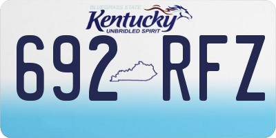 KY license plate 692RFZ