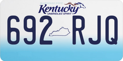 KY license plate 692RJQ