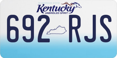 KY license plate 692RJS