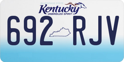 KY license plate 692RJV
