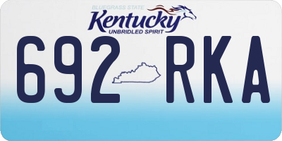 KY license plate 692RKA