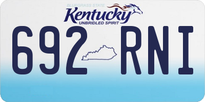 KY license plate 692RNI