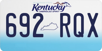 KY license plate 692RQX