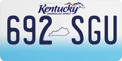 KY license plate 692SGU