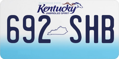 KY license plate 692SHB